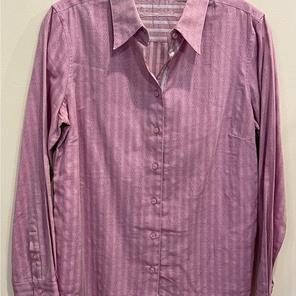Robert Graham Pink Button Down Shirt Blouse - Picture 3 of 9